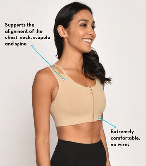 AlignMe Zipper Posture Sports Bra For Women