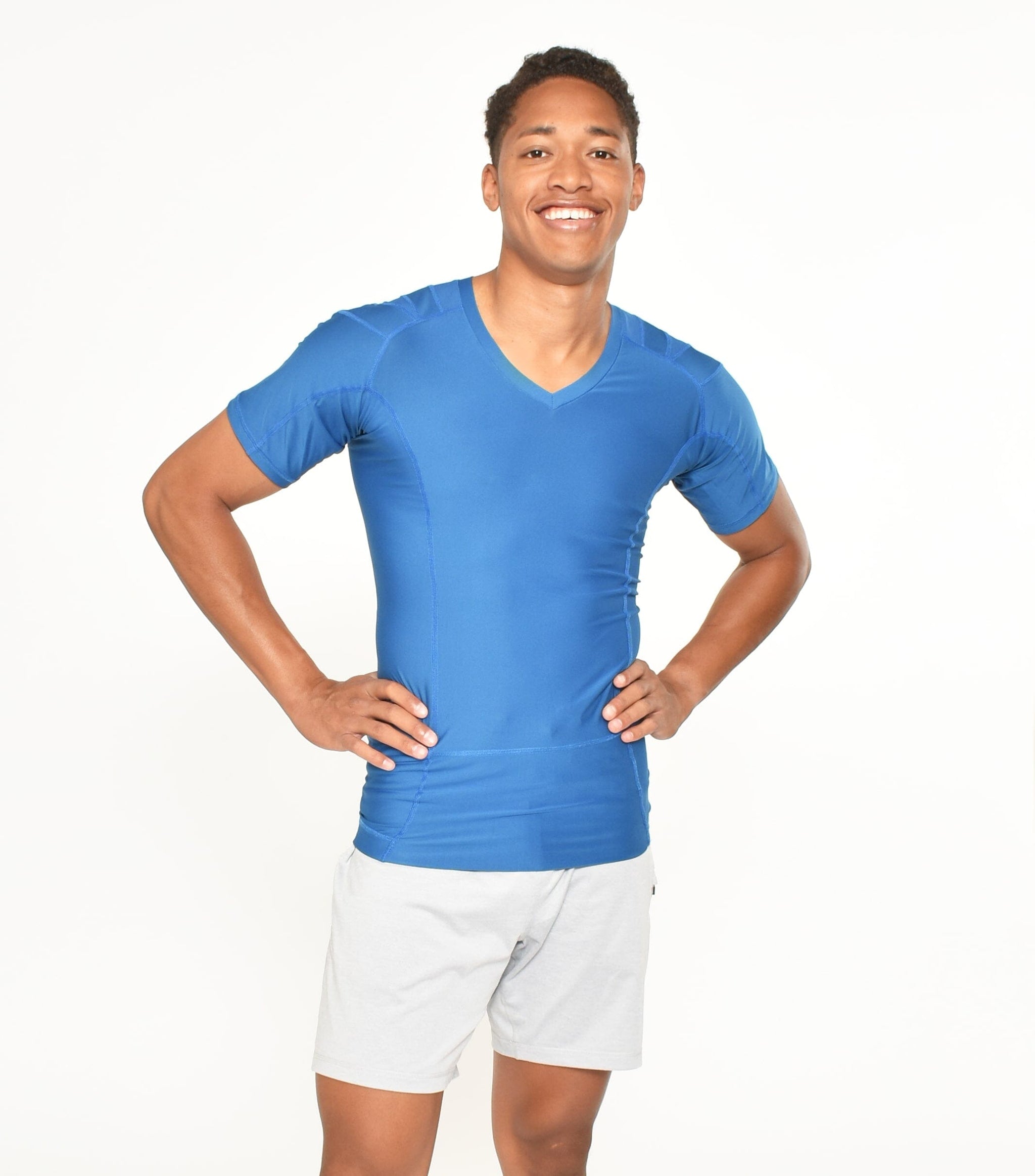 Camisa de postura ALIGNMED – camisa masculina com zíper, suporte de  postura, compressão, respirável, Branco, Small : : Moda