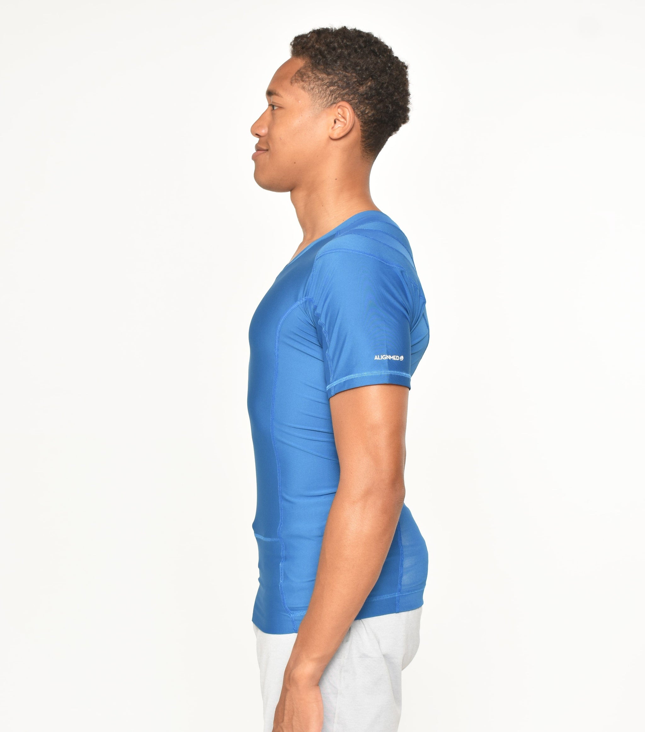 Camisa de postura ALIGNMED – camisa masculina com zíper, suporte de  postura, compressão, respirável, Branco, Small : : Moda