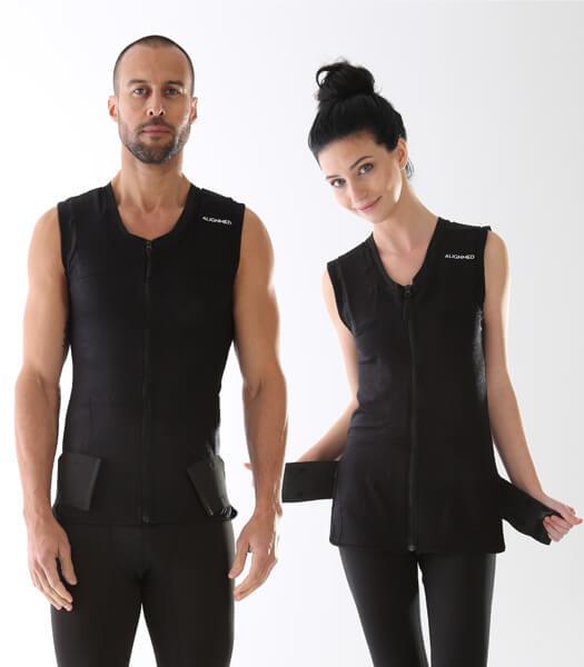 ALIGNMED Men's Posture Correcting Black Short Sleeve Tech Shirt size XXL