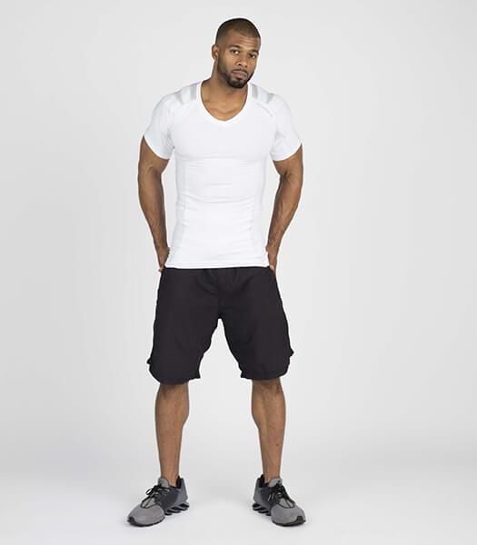 ALIGNMED Men's Posture Correcting Black Short Sleeve Tech Shirt